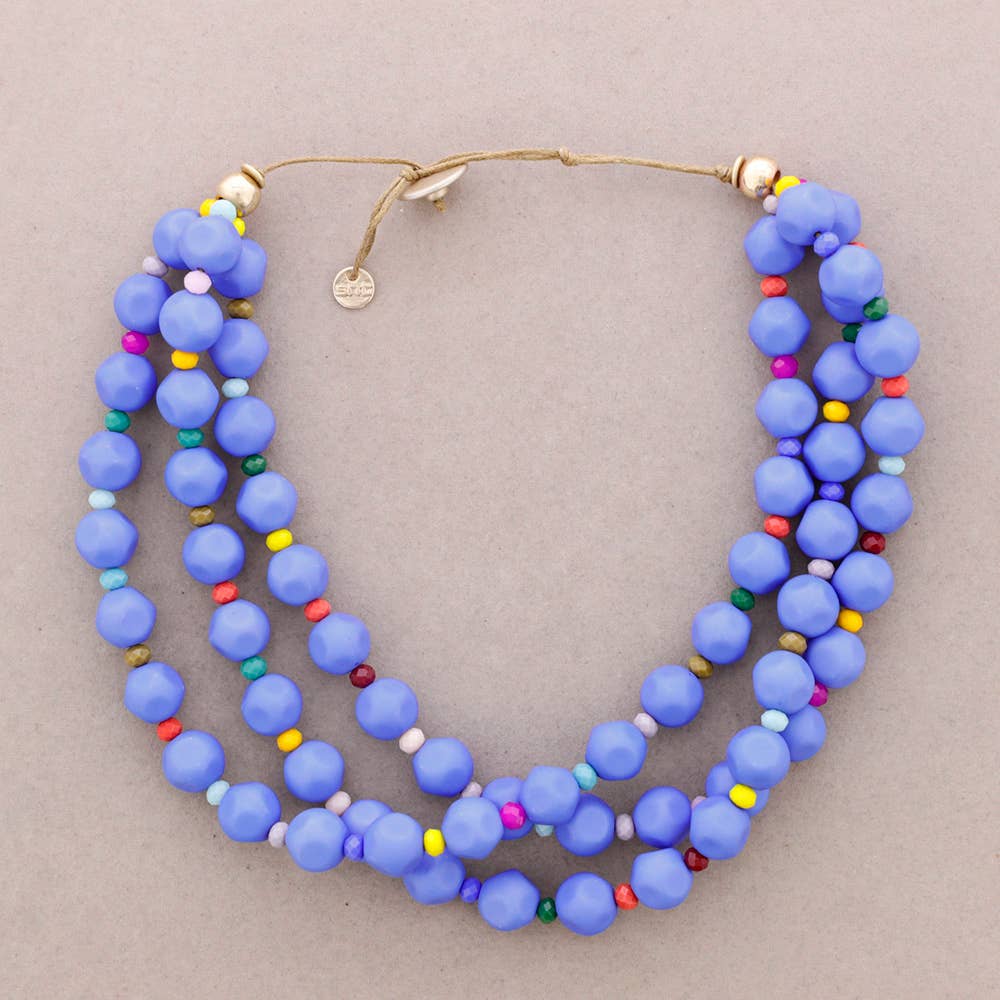 Sonata – Großhandel Perlenkette – 3-runde Halskette mit Harzperlen.5