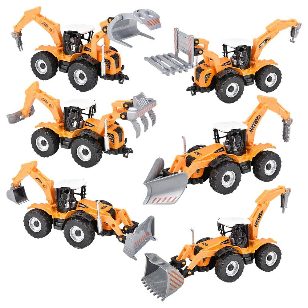 La Luna Bella - Toys - Wholesale Speelgoedauto /vrachtwagen - Kinderen - 7" DIE-CAST PULL BACK LANDBOUWTRACTORASSORTIMENT LLB autospeelgoed7
