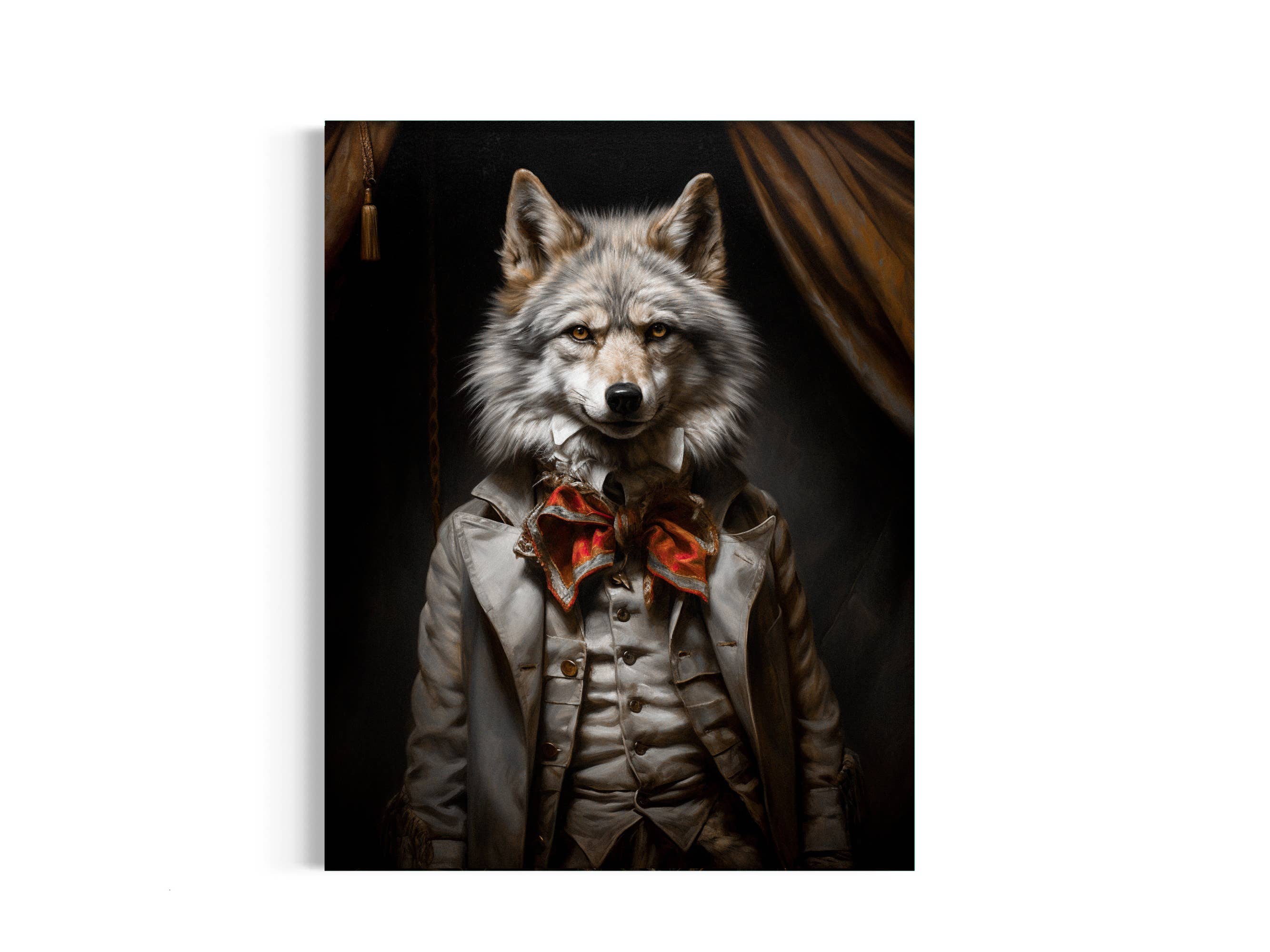 Salty Alyce - Wholesale Art Print - Lord Lupin Wolf Portrait Art Print 158AS