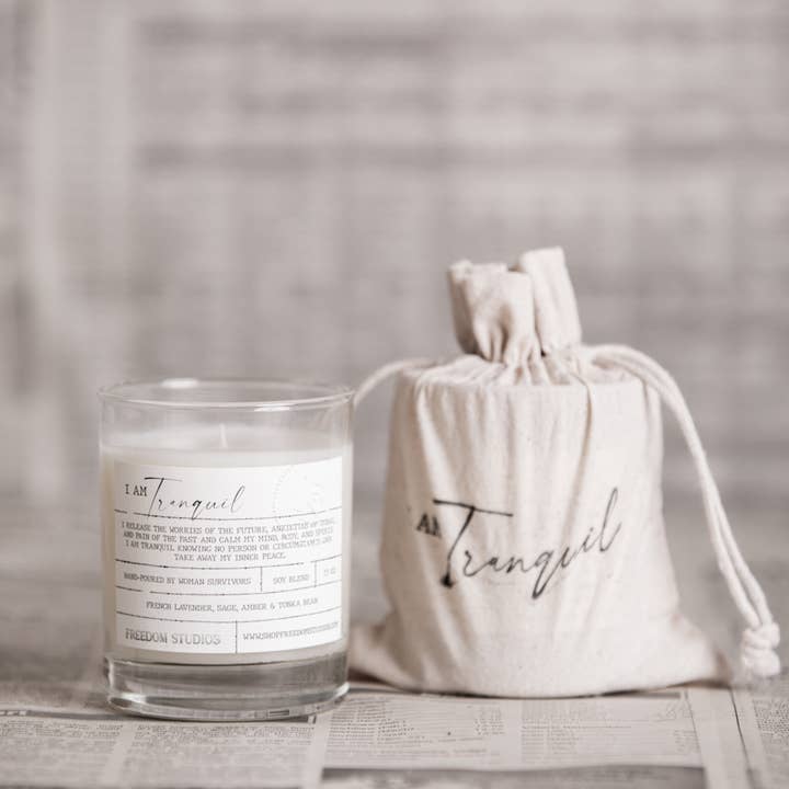 Freedom Studios - Wholesale Jar/Filled Candle - I AM Tranquil 7.5 oz Candle4
