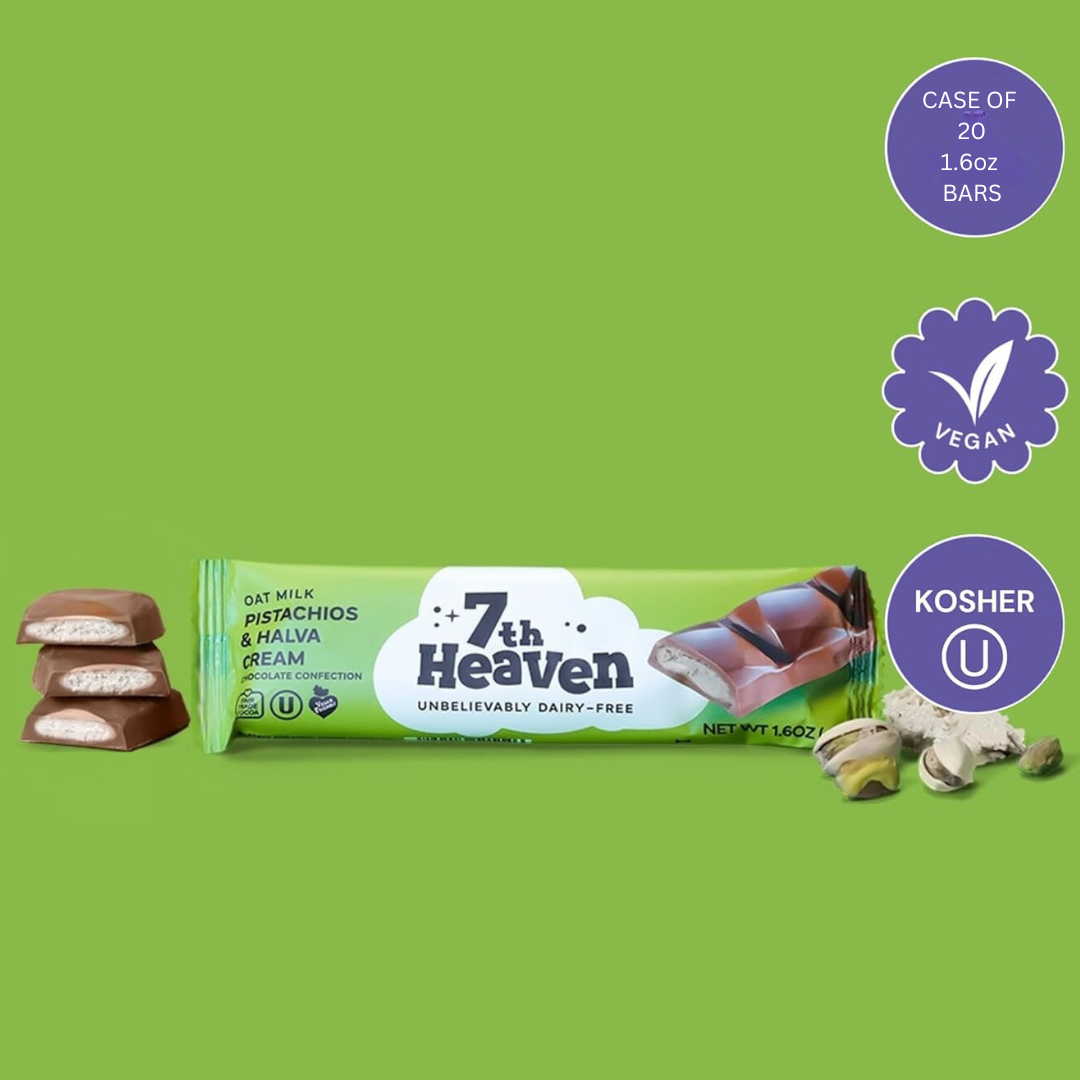 7th Heaven Chocolate - Wholesale Chocolate Bar - Vegan Oat Milk Chocolate Bar - Pistachio & Halva2