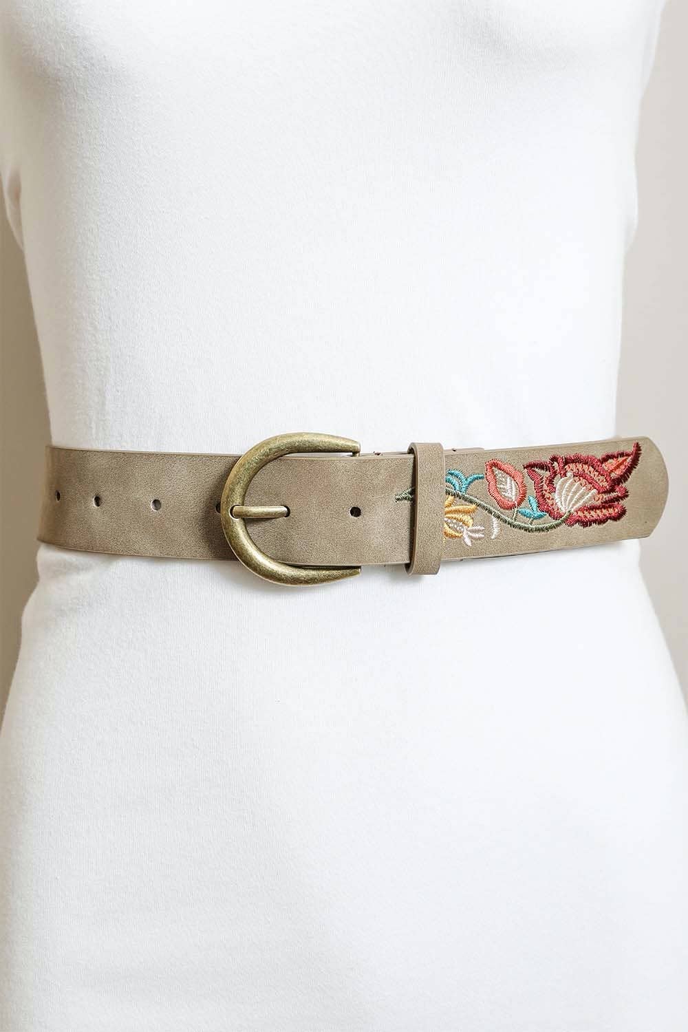 Leto Accessories - Wholesale Belt - Women's - Flower Embroidered Statement Belt7