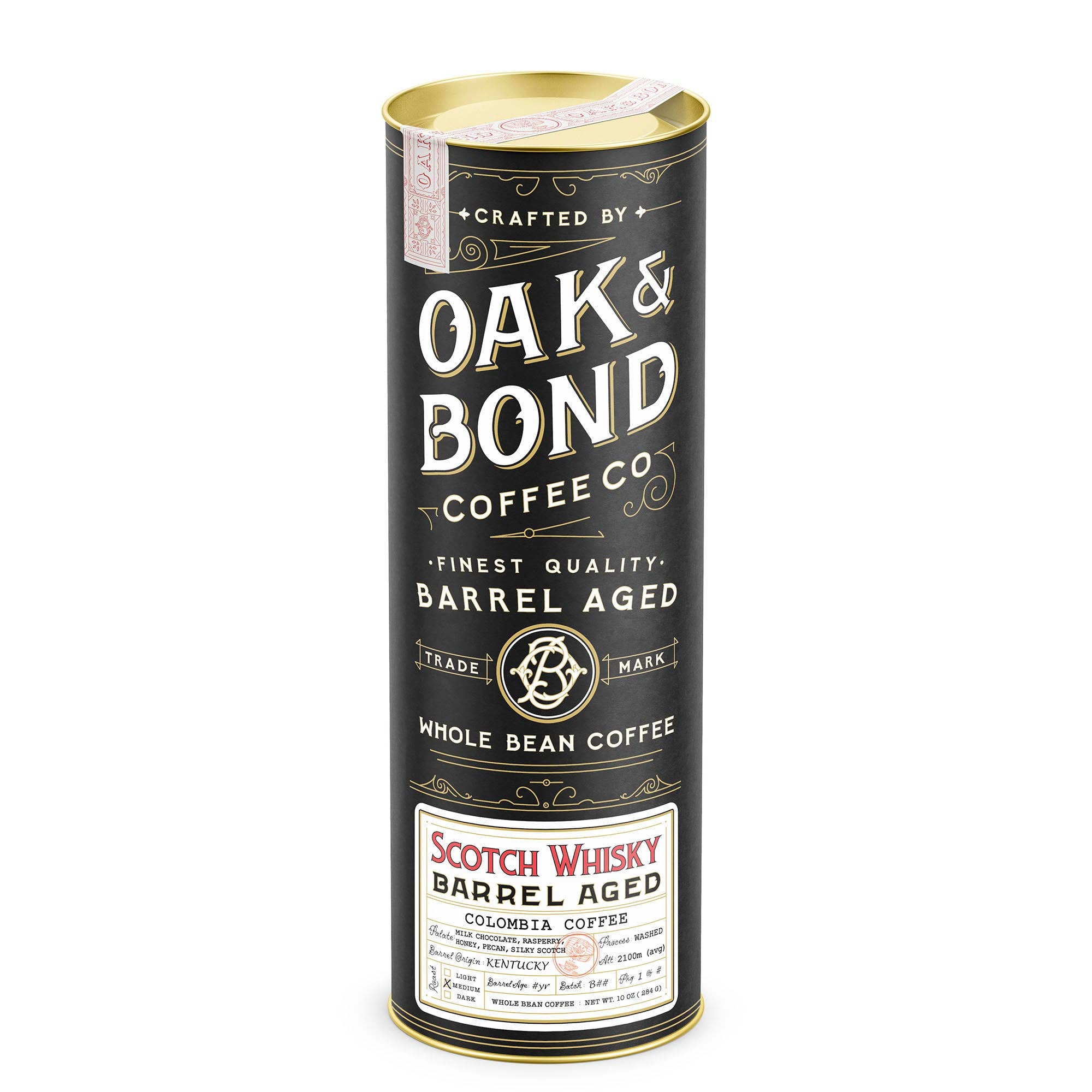 Oak and Bond Coffee Co. - Vente Grains de café - Café vieilli en fût de whisky écossais0