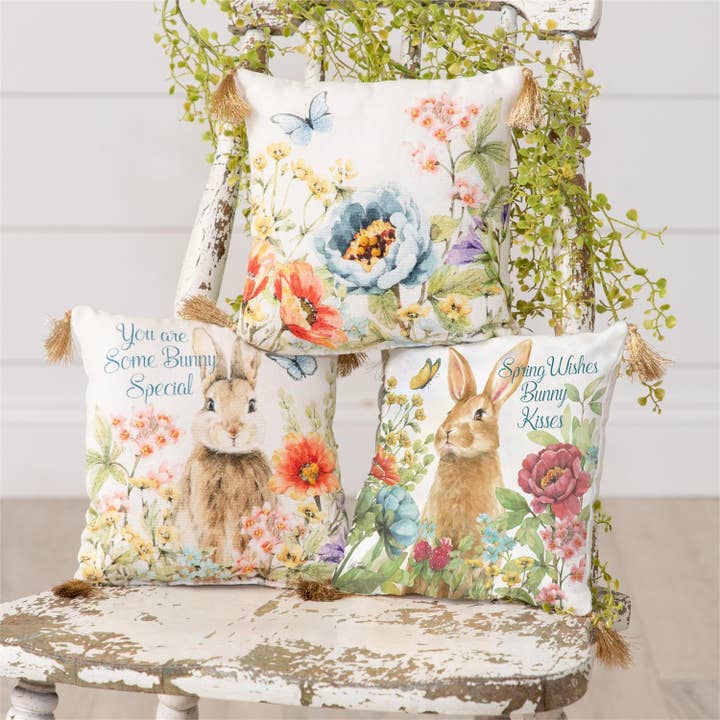 Mini-Kissen - Frühlingshase (Pk/03 Ast) für den Großhandel von Audrey's Home & Gift