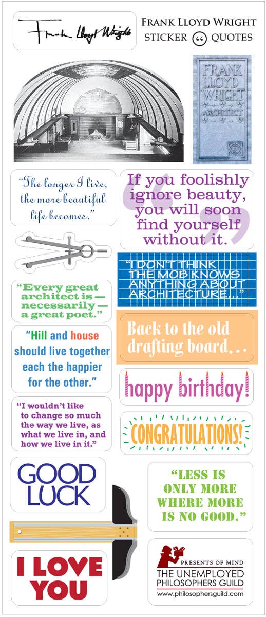 Unemployed Philosophers Guild - Wholesale Everyday Greeting Card - Frank Lloyd Wright Card2