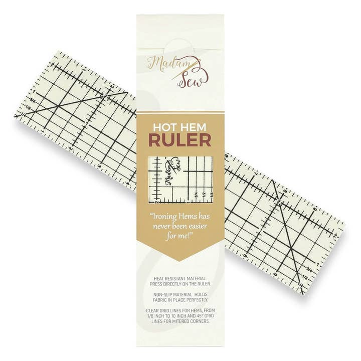 Madam Sew - Wholesale Craft Tool - Hot Hem Ruler - More than just an ironing tool !