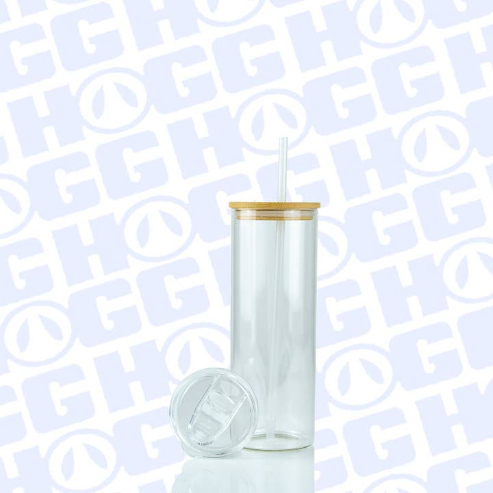 Hogg Outfitters - Wholesale Insulated Mug/Tumbler - 20oz SUBLIMATION CLEAR GLASS SKINNY DUO TUMBLER