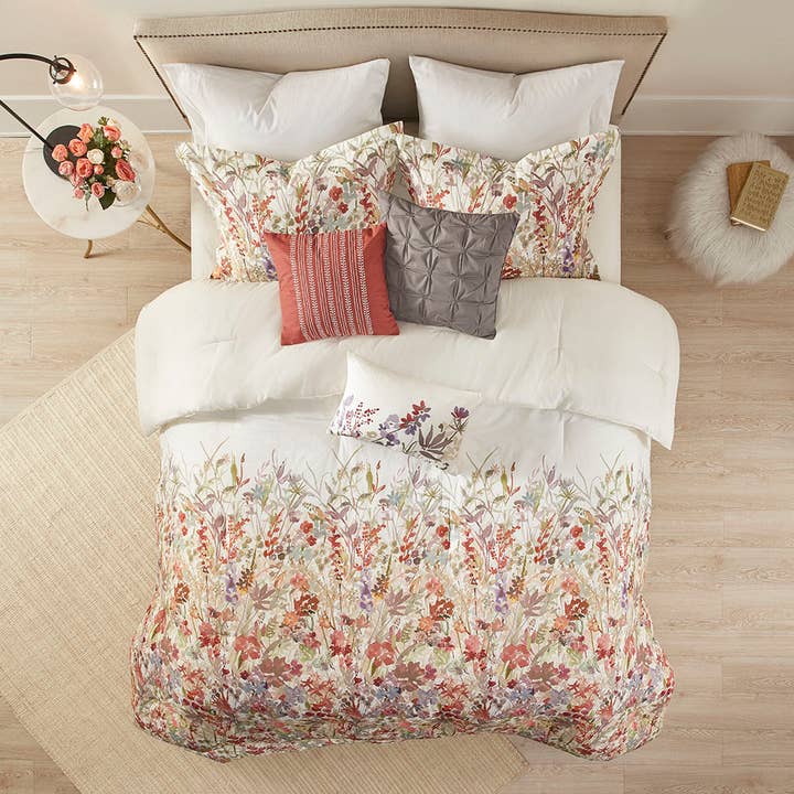 Watercolor Garden Floral Comforter/Duvet Cover Set for wholesale by Olliix