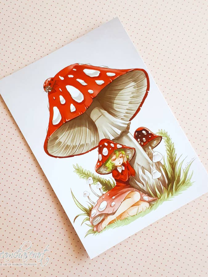 Cartolina Sleepy Sally per la vendita all'ingrosso da parte di Dreamchaserart