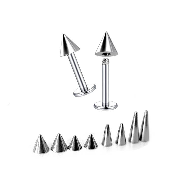 Bodytrend – wholesale Läppring – TITAN - KON/PIKE LABRETSTAV, LÄPPPIERCING ‐ 14G, 16G, 18G1