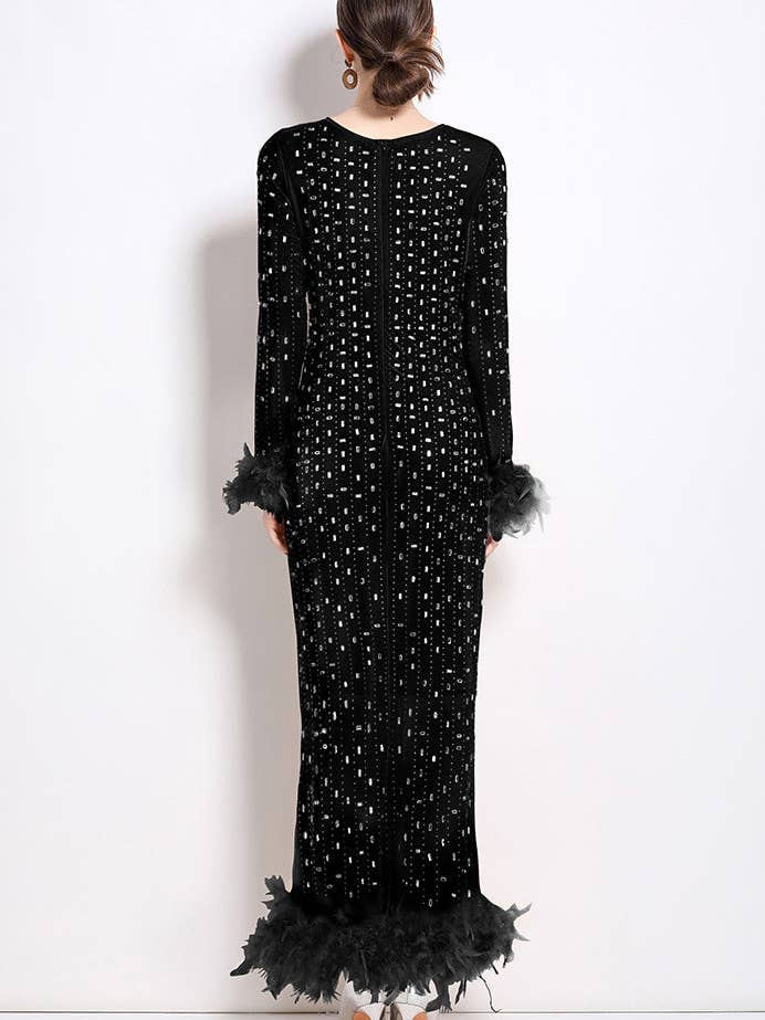 Black WOMEN FASHION MAXI PARTY DRESS for wholesale on Faire4