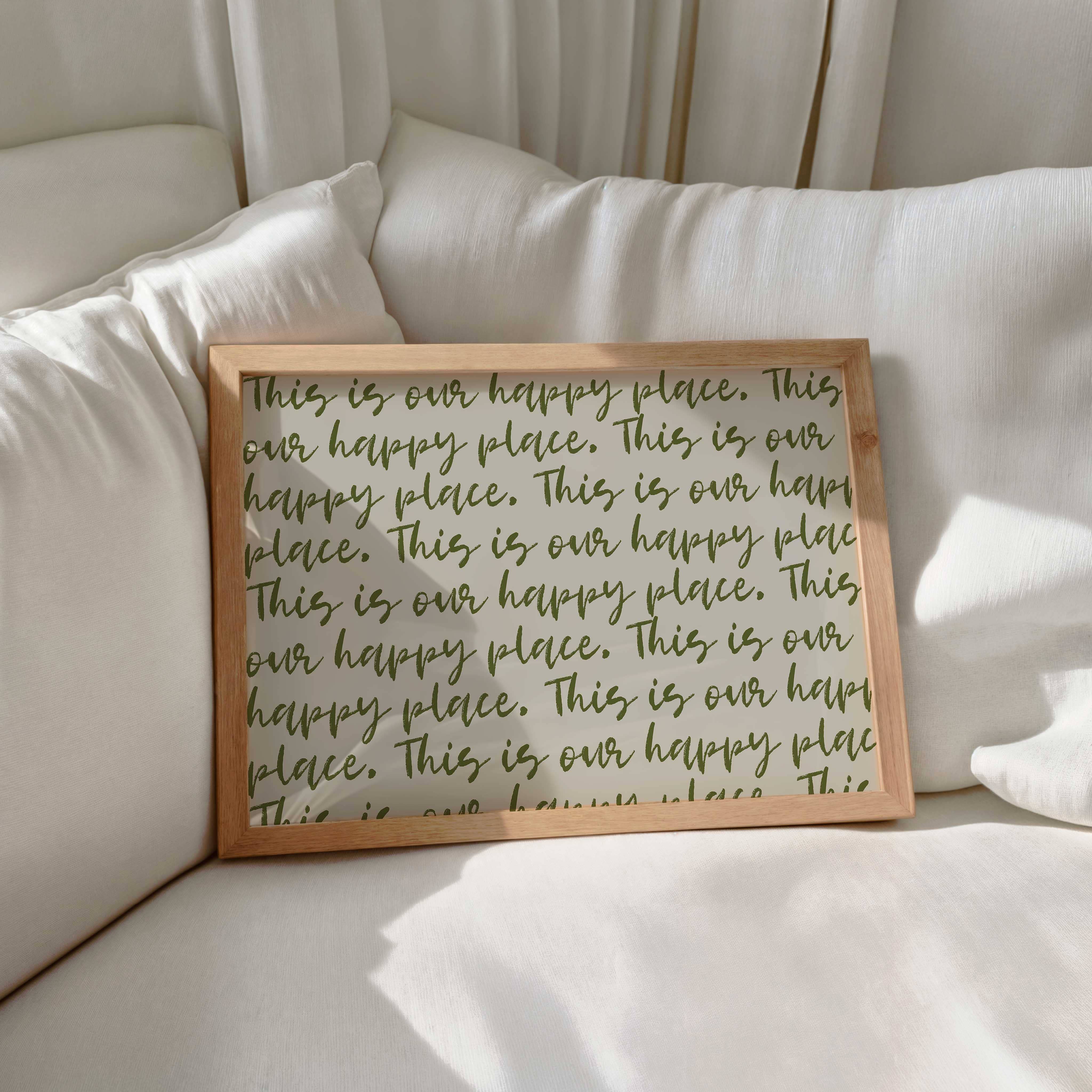 D'LUXE PRINTS - Wholesale Art Print - This Is Our Happy Place Script Print10