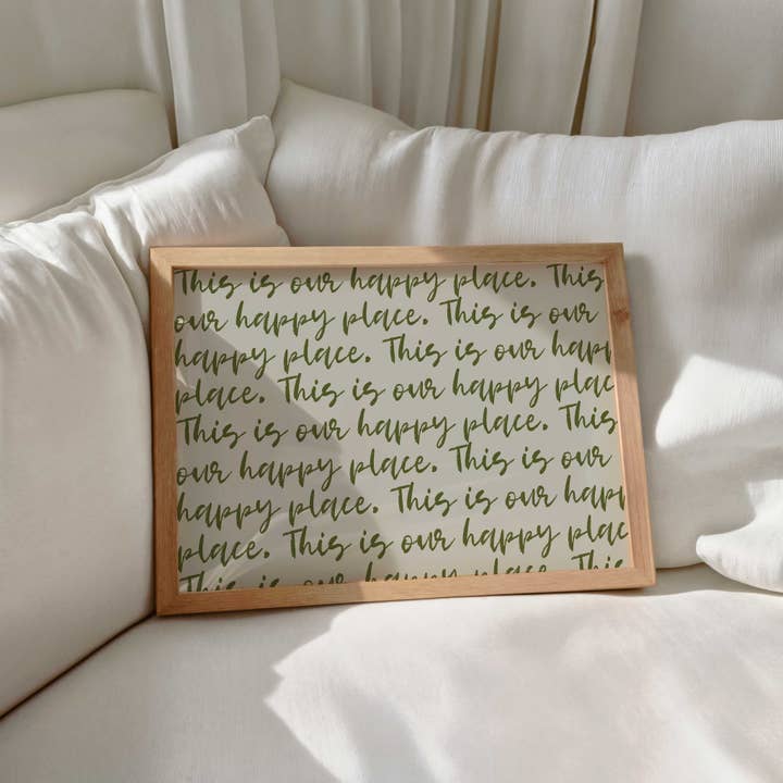 D'LUXE PRINTS - Wholesale Art Print - This Is Our Happy Place Script Print10
