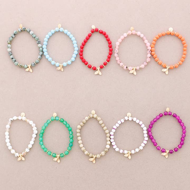 Sonata - Wholesale Beaded Bracelet - Stones Cola Metal Elastic Bracelet1