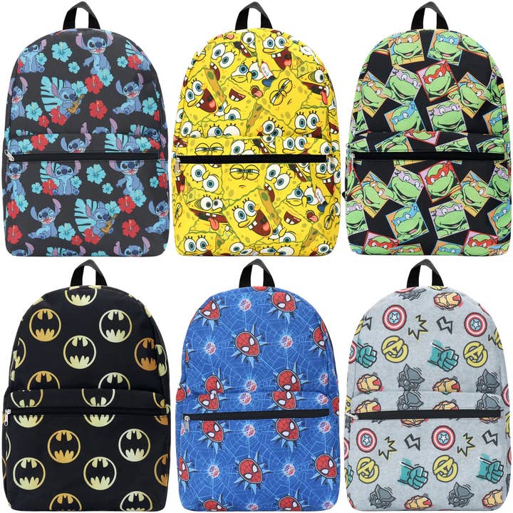 LEELO - Venta al por mayor Mochila - Niños - Mochilas de 17'' con patrones temáticos de personajes - Variadas