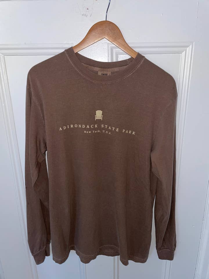 Just Wandering Co. - Wholesale Screen Printed T-Shirt - Women's - Adirondack Park Long Sleeve Shirt | Plattsburgh, New York |9
