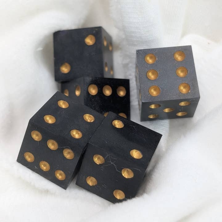 EBONWOOD - Wholesale Dice - Handmade Casino D6 Dice Set - Onxy6