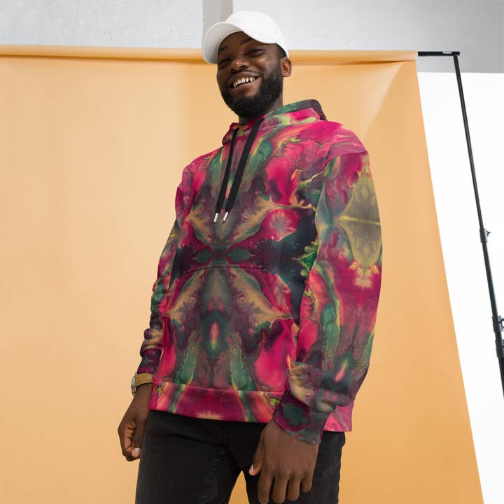 Unisex Hoodie, phoenix rising for wholesale by The Pastel Abstract