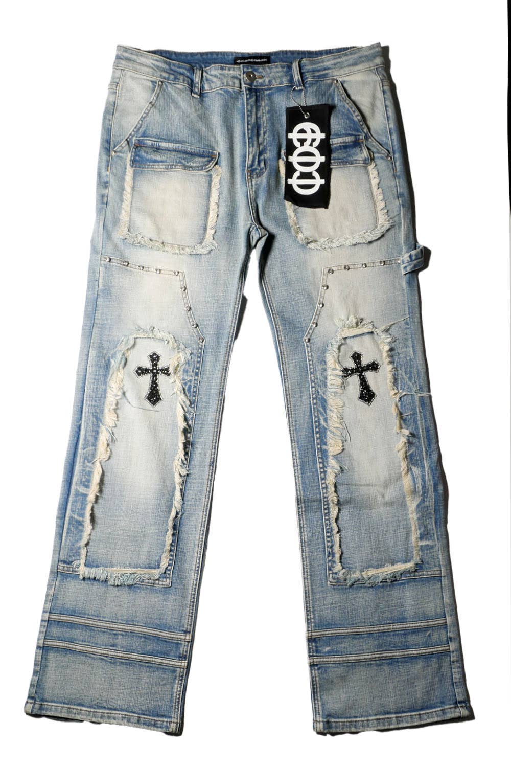 Cooper 9 - Wholesale Jeans - Men's - 507 Cross Wide Cargo Jeans Light Wash