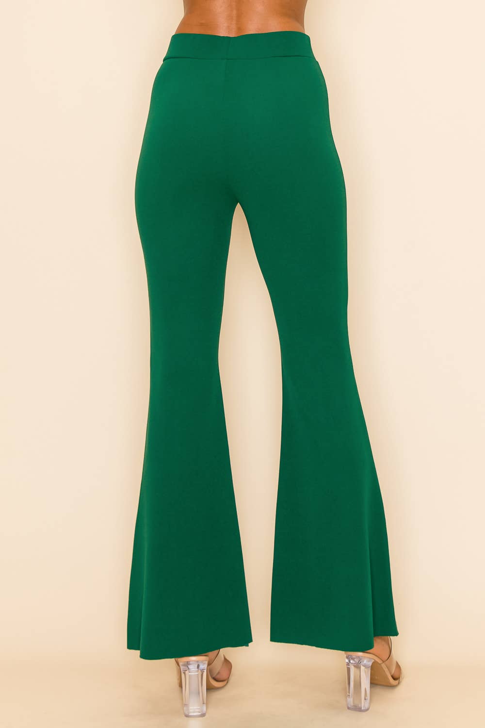 Urban Diction - Vente Pantalon – femme - Pantalon Bell décontracté et professionnel NOIR/ROUGE/VERT/IVOIRE2