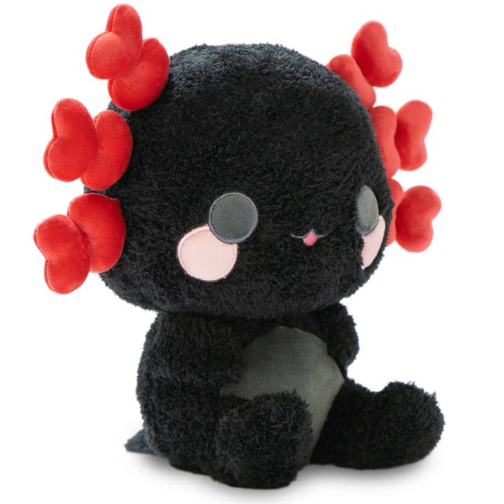 Cuddle Barn, Inc. - Wholesale Stuffed/Plush Toy - Kids & Baby - Nola the Nocturnal Axolotl (Cute Kawaii Black Red Soft Plush
