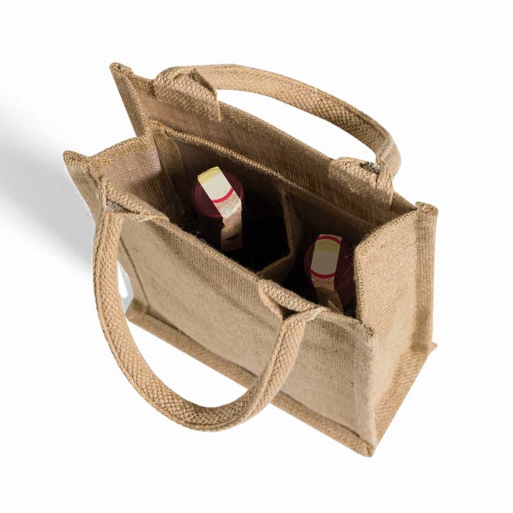 TBF - Wholesale Wine tote - TBF Jute Wine Bag - WJ752