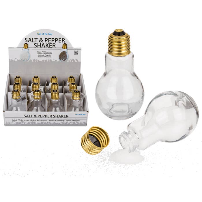 Salz- und Pfefferstreuer aus Glas, Bulb, für den Großhandel von Out of the blue KG