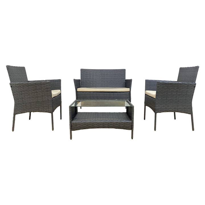 Salotto da Esterno Mobili da giardino con Cuscini Grigio per la vendita all'ingrosso da parte di Mobili Rebecca