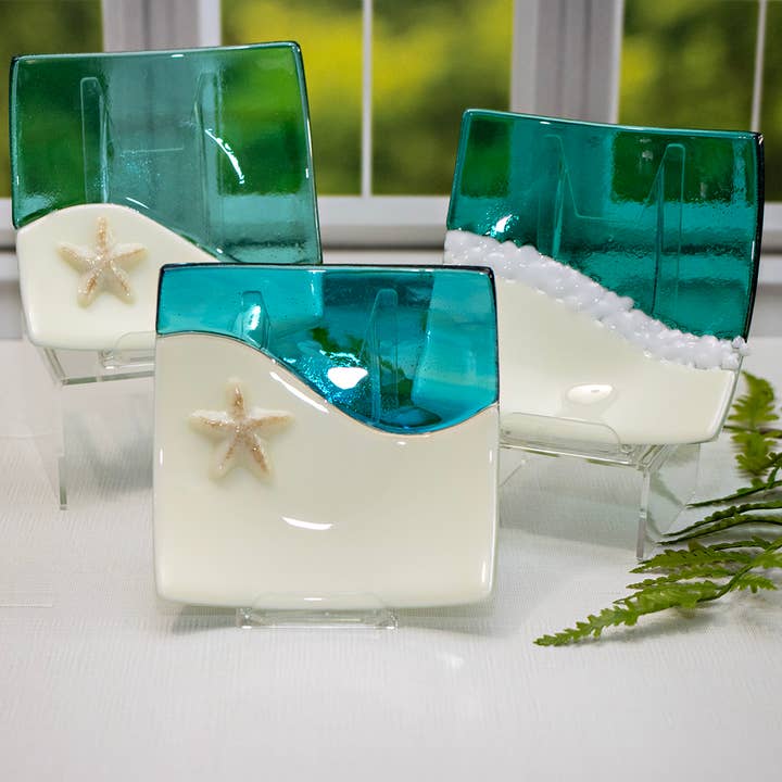Coastal Trinket Dish for wholesale by Living in Glass Houses