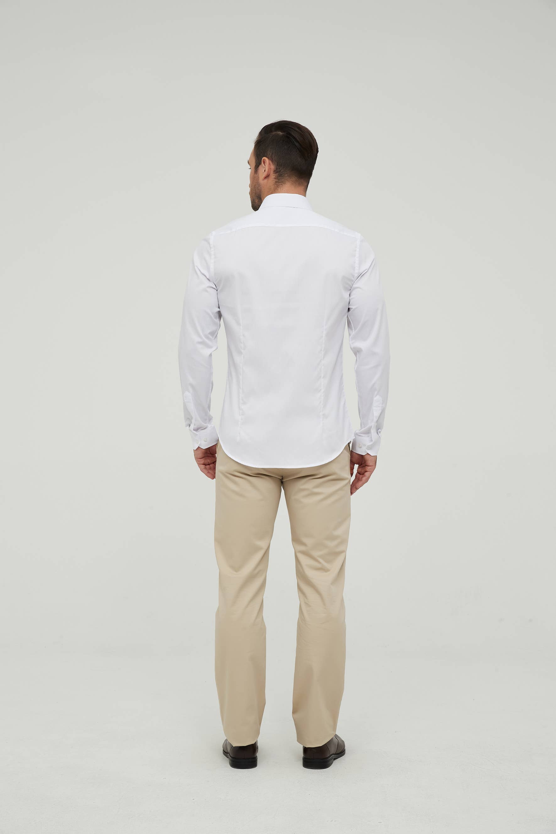 Yves Enzo - Wholesale Button Down Shirt - Men's - White shirt slim fit3