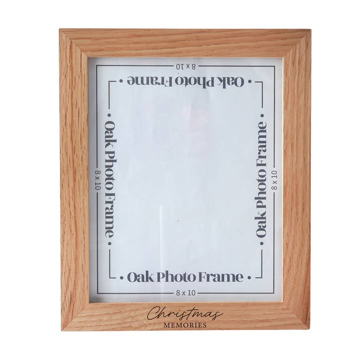 CGB Giftware – wholesale Picture frame – 'Christmas Memories' 8x10 Oak Photo Frame1