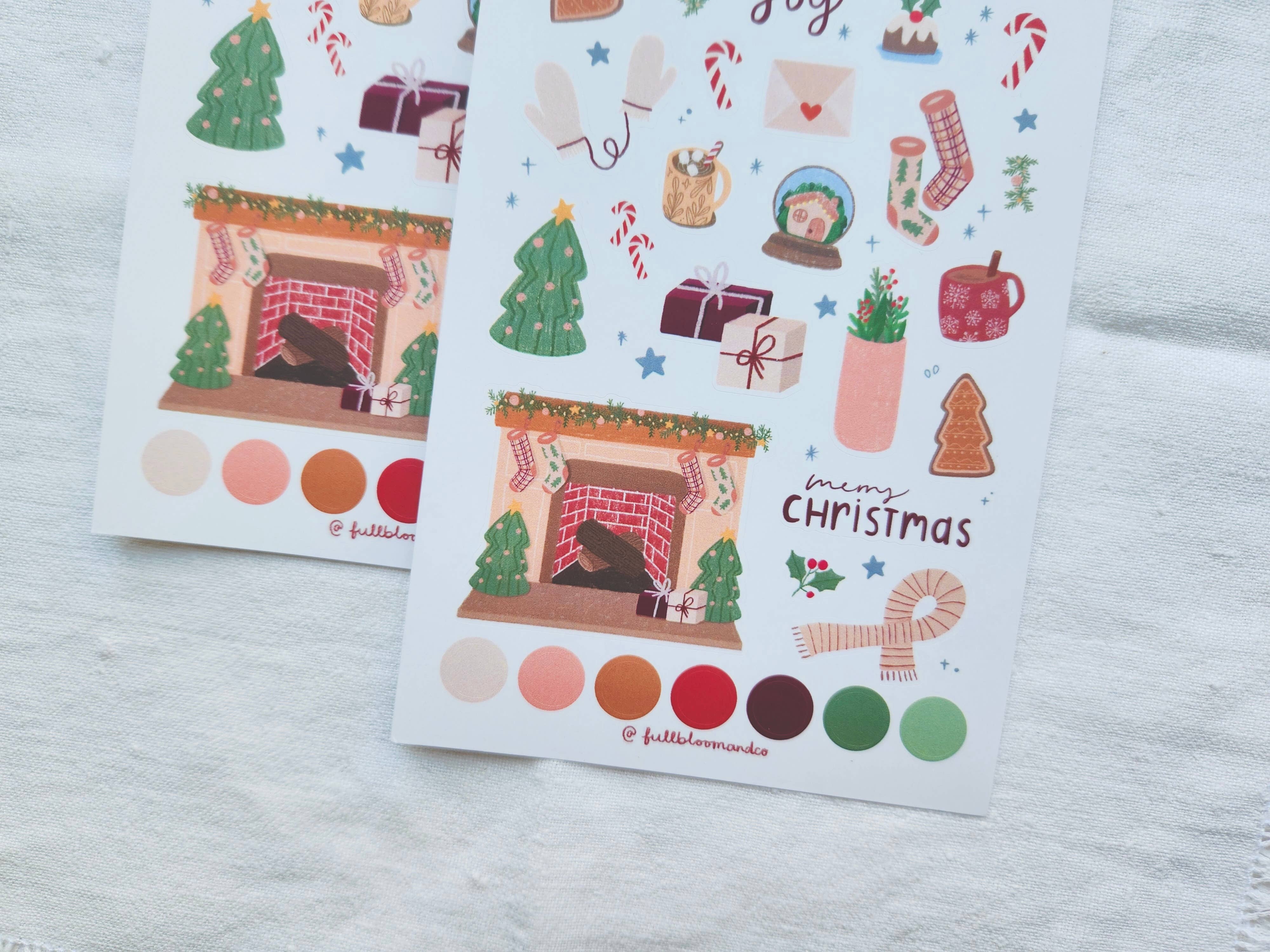 Full Bloom and Co. - Wholesale Sticker - Merry Christmas Sticker Sheet for Journaling and Scrapbook9