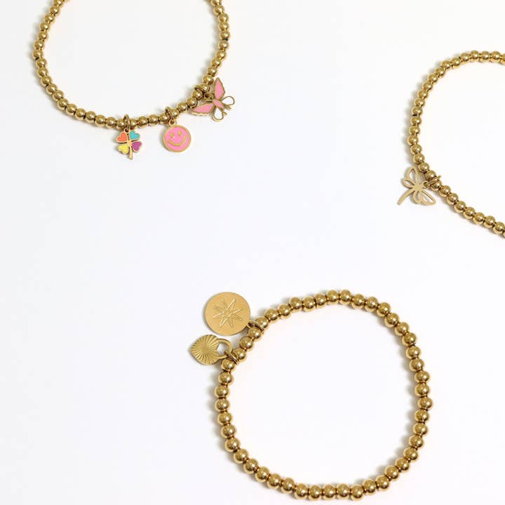 WJW - Wholesale Individual Charm/Pendant - 18K Gold PVD Stainless Steel Sunburst Heart Lock Charm5