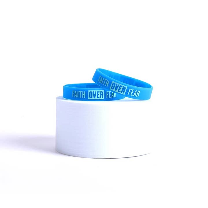 Power Band (1/2") "Faith Over Fear" - 12 Pk for wholesale by Swanson Christian Products