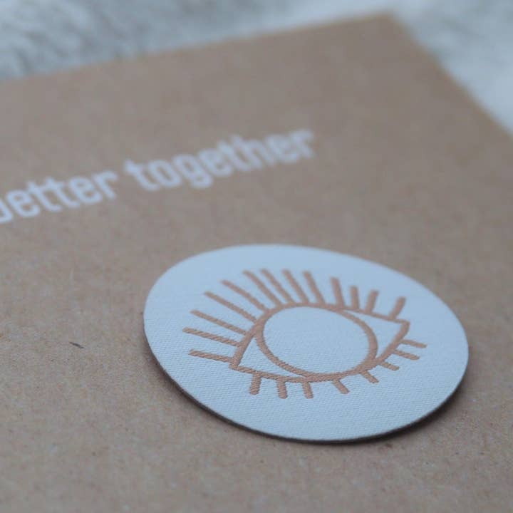 AUGE Patch zum Aufbügeln, Weiß für den Großhandel von hej Tilly