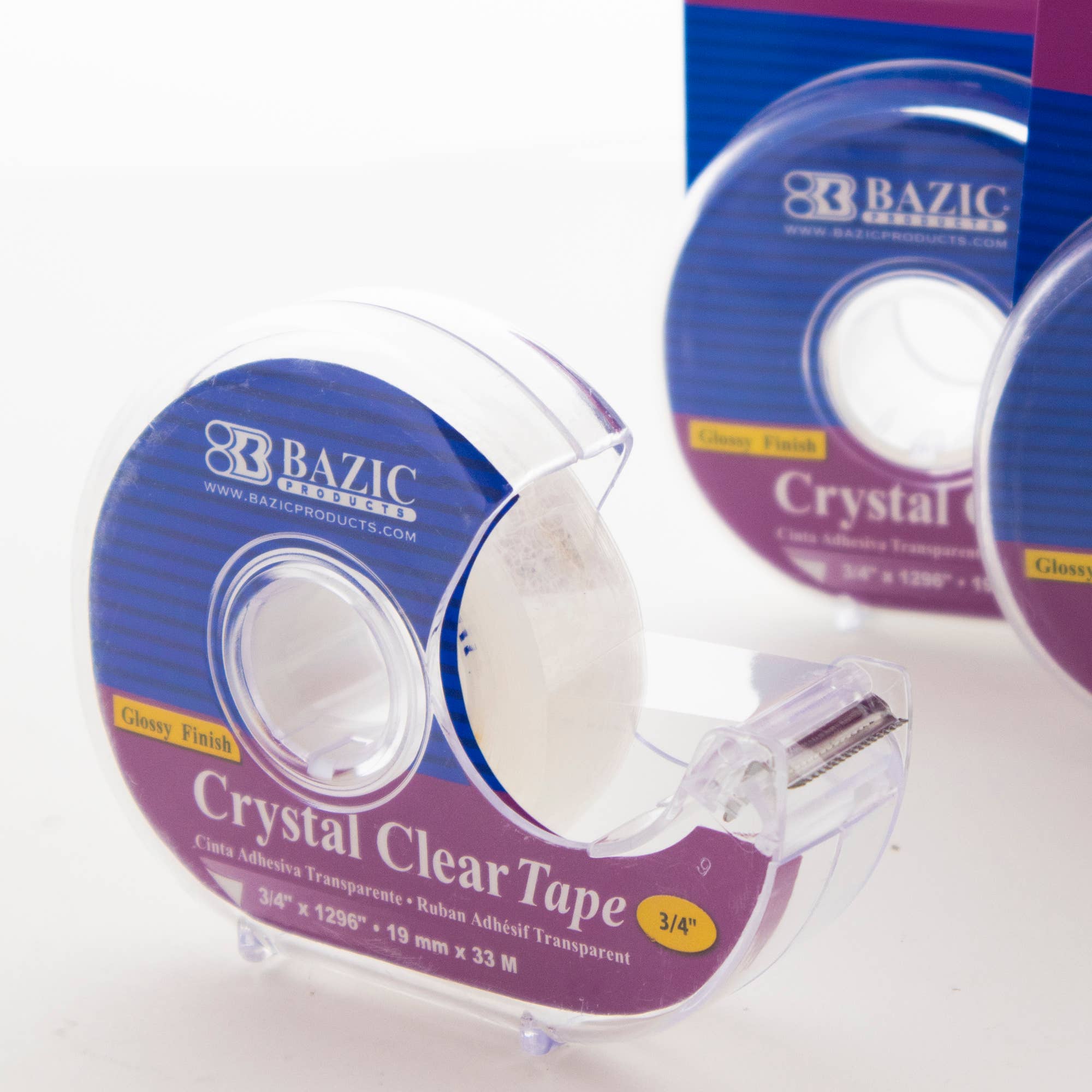 BAZIC Products - Wholesale Tape - Crystal Clear Tape w/ Dispenser 3/4" X 1296"1