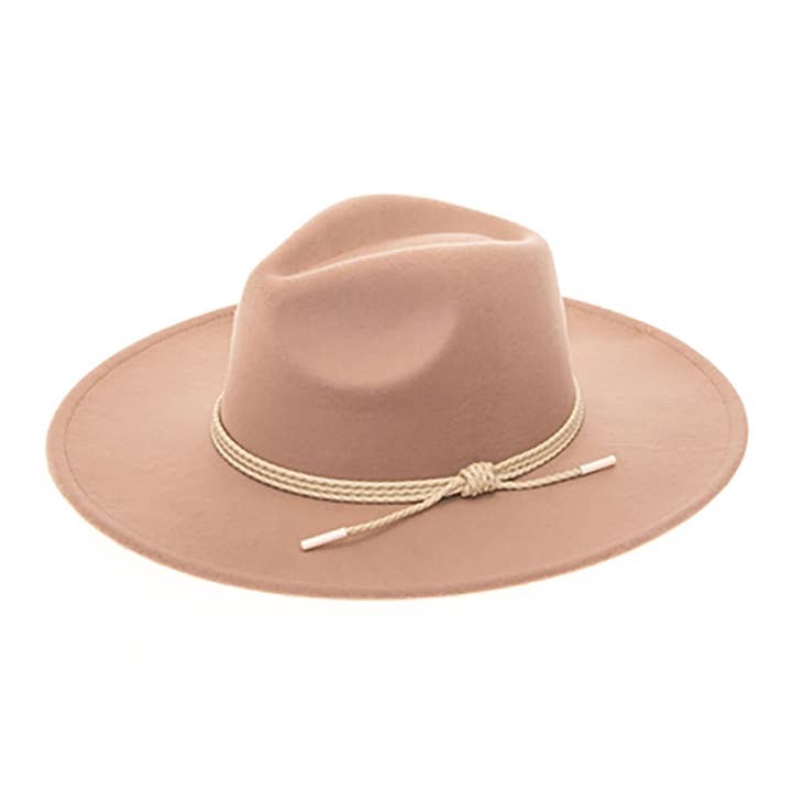 AdornWise - Wholesale Fedora - Women's - Vegan Felt Flat Brim Panama Hat