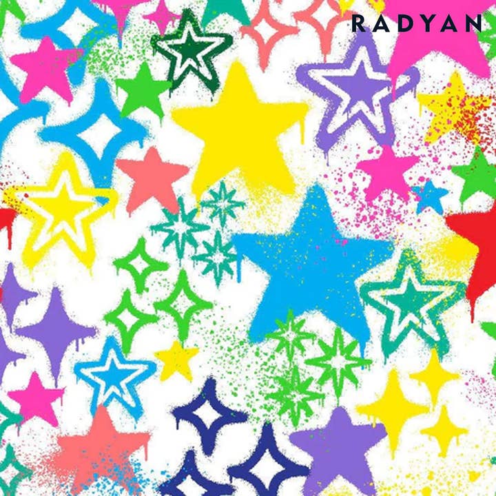 Graffiti Stars Fabric for Bold Urban Projects for wholesale by Radyan Fabrics