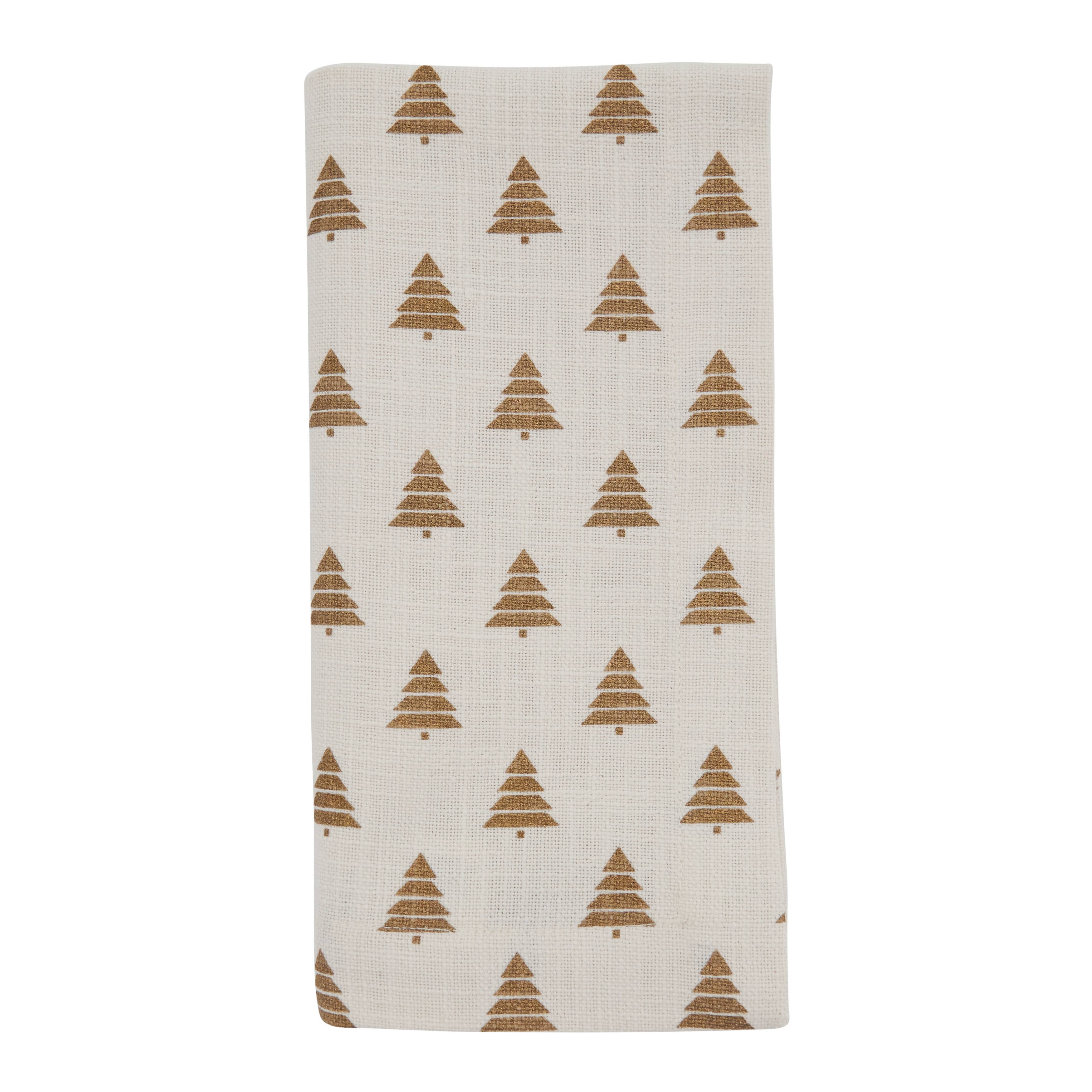 Gold Christmas Trees Napkin for wholesale on Faire0