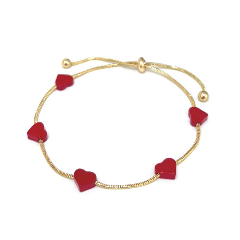 StarryNYC - Wholesale Charm/Dangle Bracelet - Heart Brass Charm Personalized Pull Tie Bracelet8