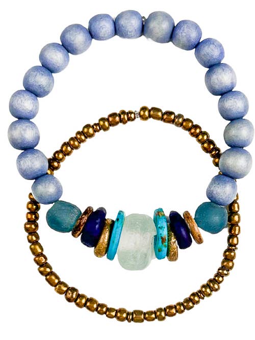 Duo Bracelet Set | Maldives for wholesale by Twine & Twig