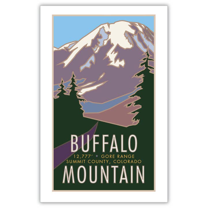 Buffalo Mountain, Summit County Colorado - Plakater for engroshandel hos Travel Posters by M&W Design Co.