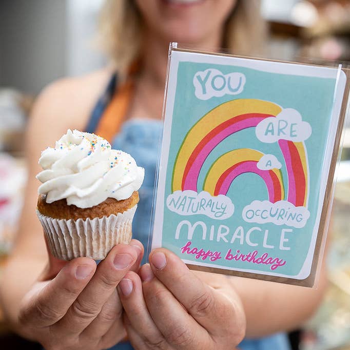Wolf & Wren Press - Wholesale Birthday Card - Miracle Double Rainbow Birthday1