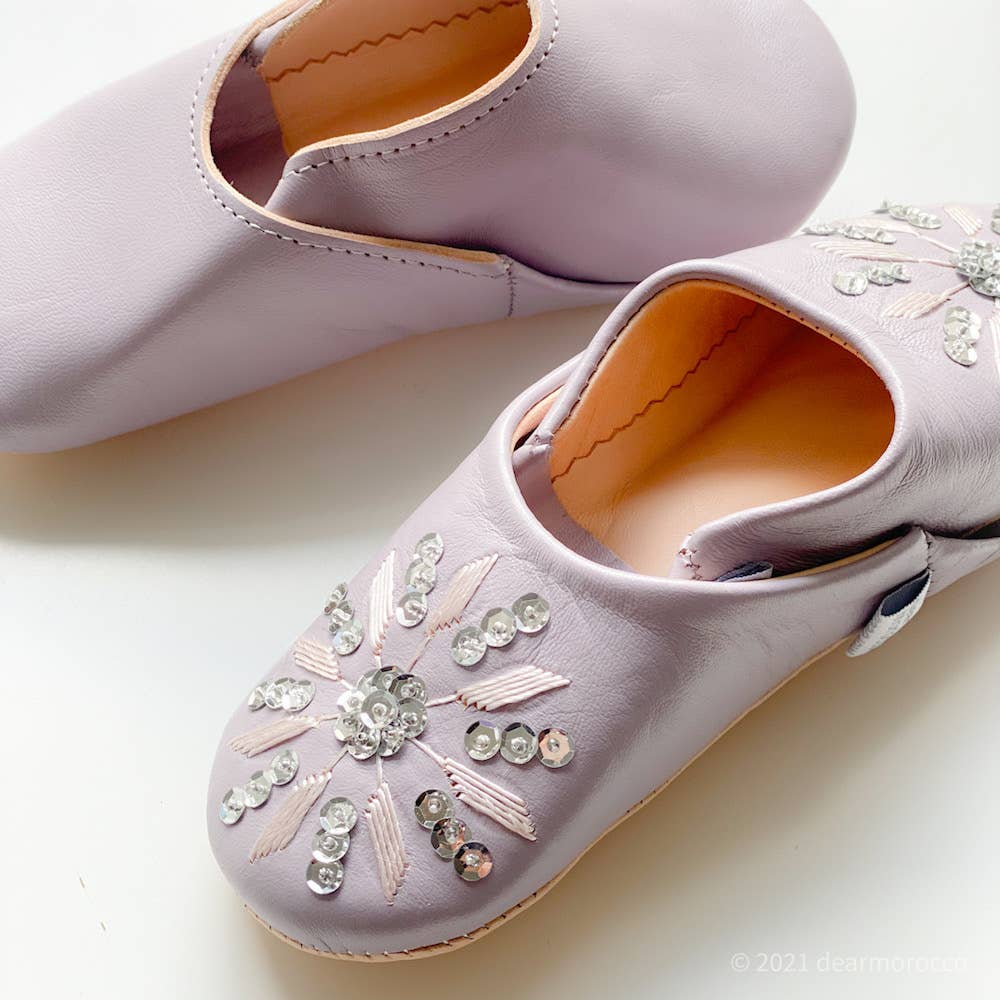 dear Morocco - Wholesale Slippers - Kids - Moroccan leather Slipper Babouche for Kids // Lila5