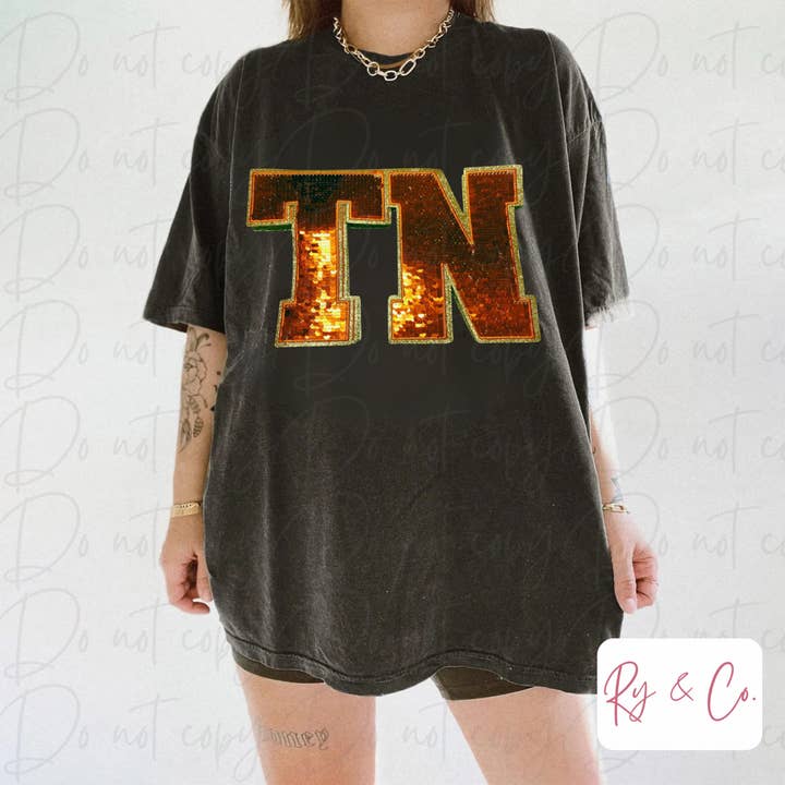 TN Sequin T-Shirt for wholesale by Ry & Co.
