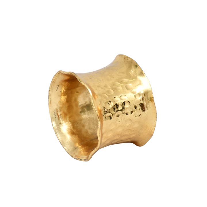 India Handicrafts Inc - Wholesale Decorative Tabletop Object - Gold Alum Napkin Ring1