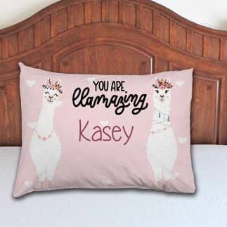 LLama Personalized Pillowcase for wholesale by Potter's Printing