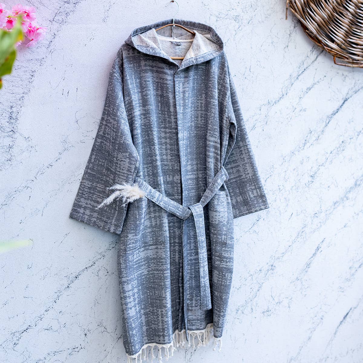 Kikoya - Wholesale Robe - Unisex - Terrybacked Bathrobe Turkish Cotton Light Weight Hood Quick22