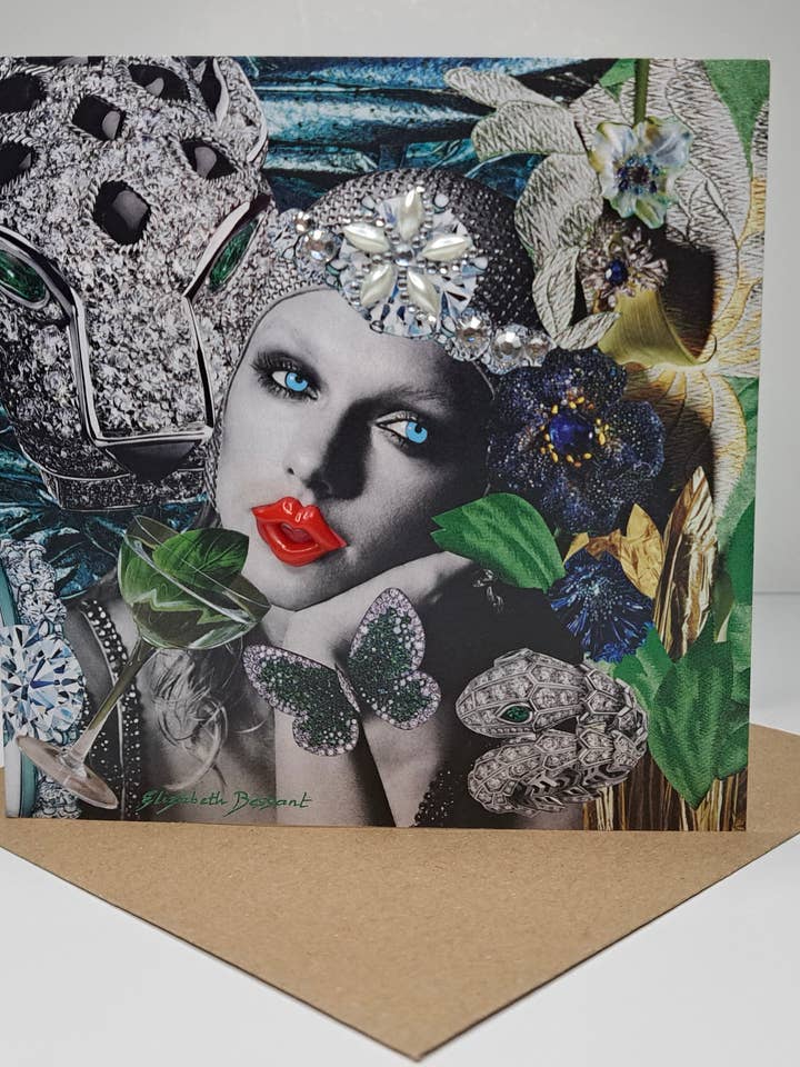 Serpopard greetings card for wholesale by Elizabeth Bessant