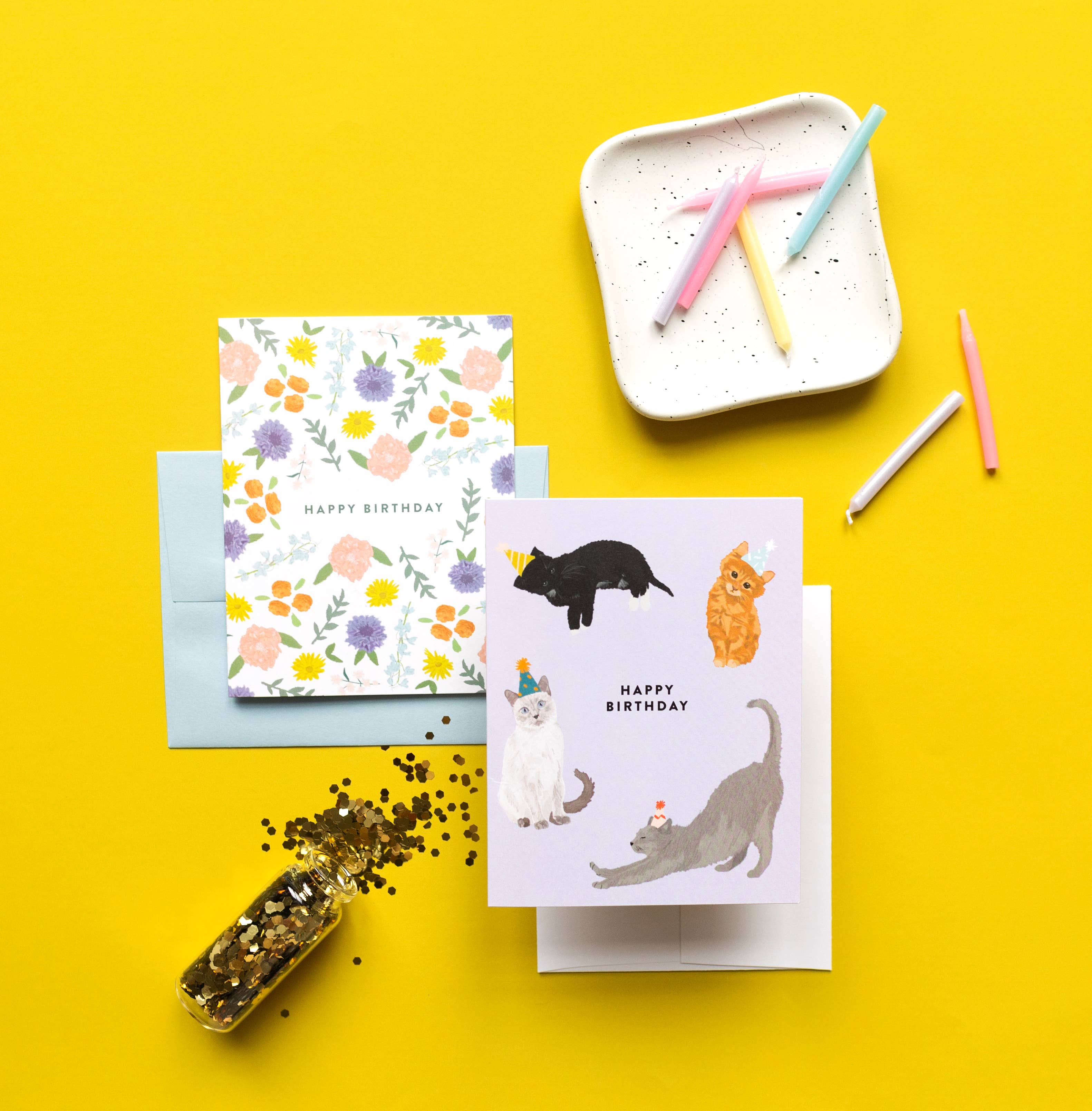 Joy Paper Co. – Engroshandel Fødselsdagskort – Party Katte Fødselsdag kort2